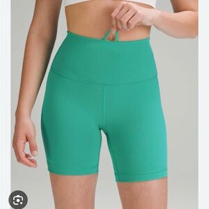 Lululemon Athletica Teal Bike Shorts